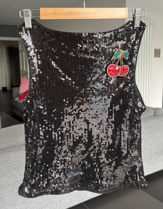 Black Gem cherry tank top ONLY