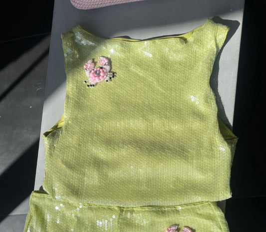 Matcha pink crab tank top ONLY