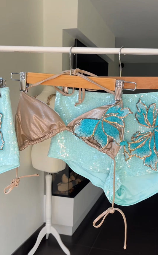 Beige ocean blossom bikini