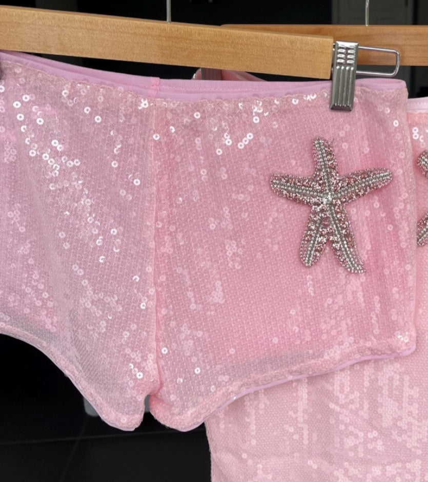 Ready to ship - Pink Gem starfish SHORTS ONLY