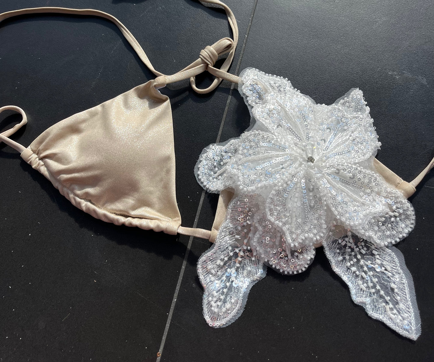 Beige white Gracie bikini