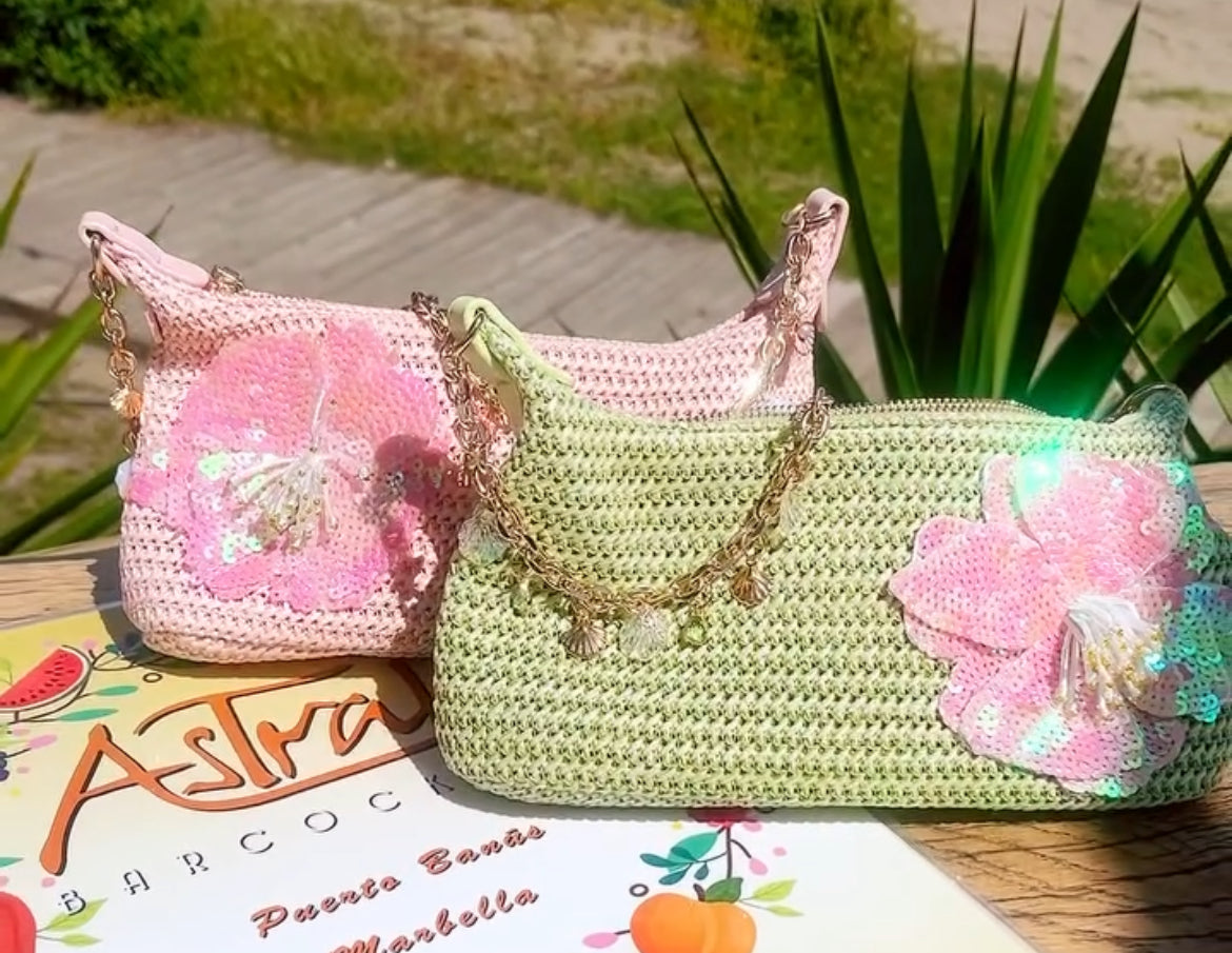 Pink Flora charm Bag