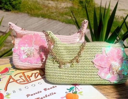 Matcha / Pink Flora Bag