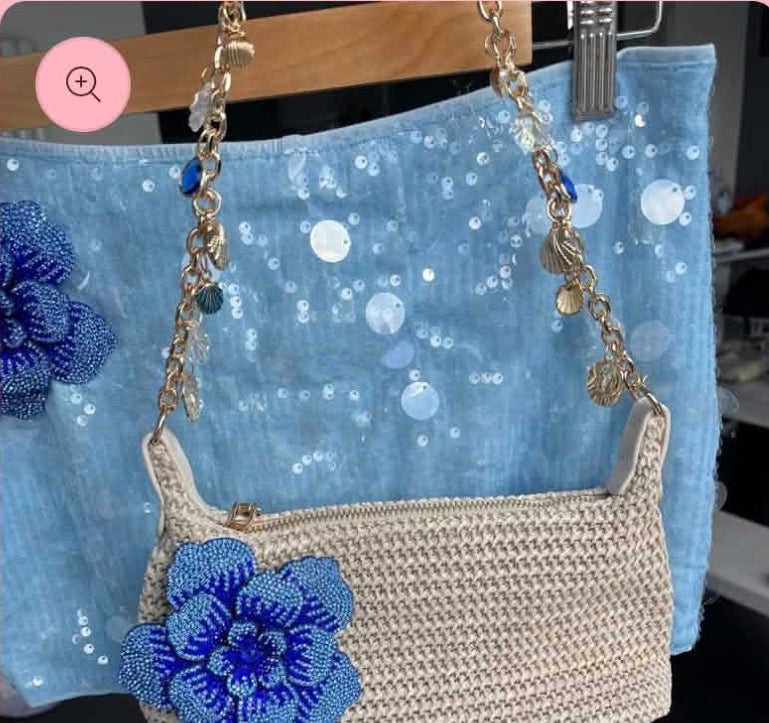Blue Ava sequin skort