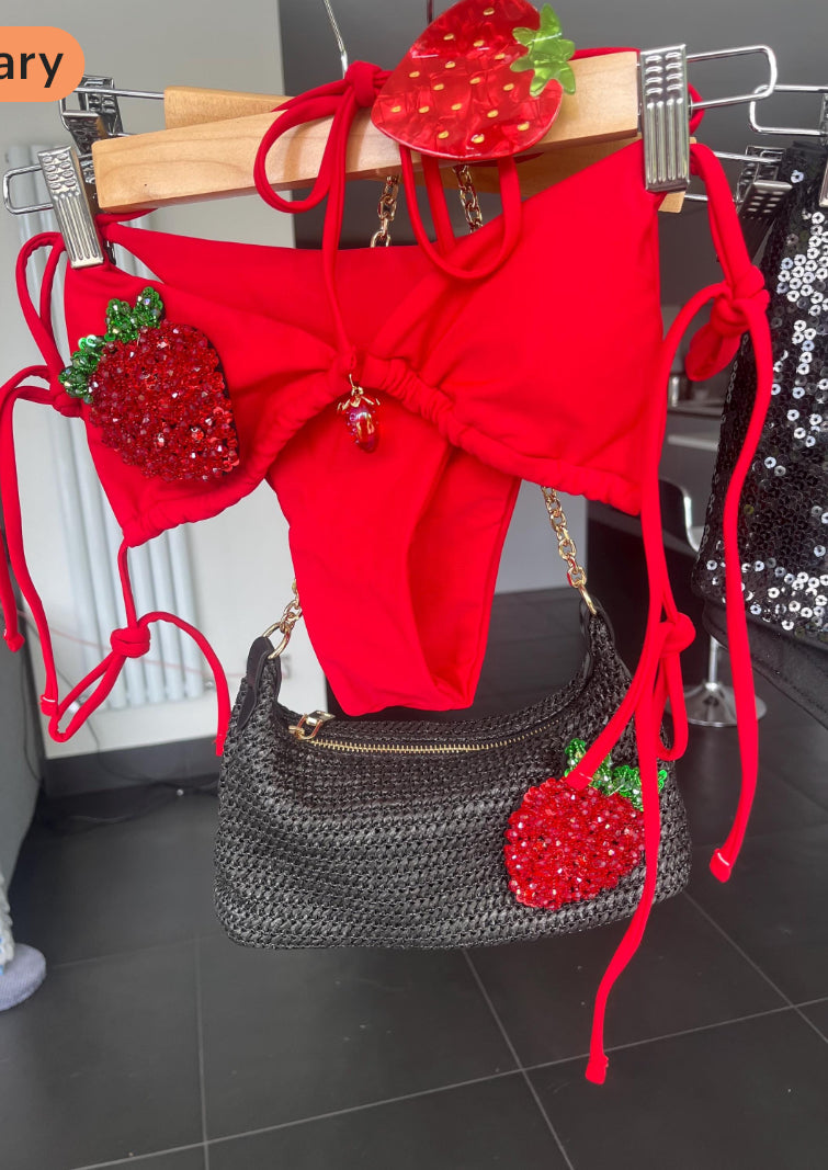 Red giant strawberry bikini