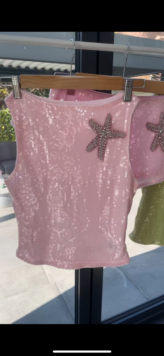 Pink Gem starfish Tank TOP ONLY