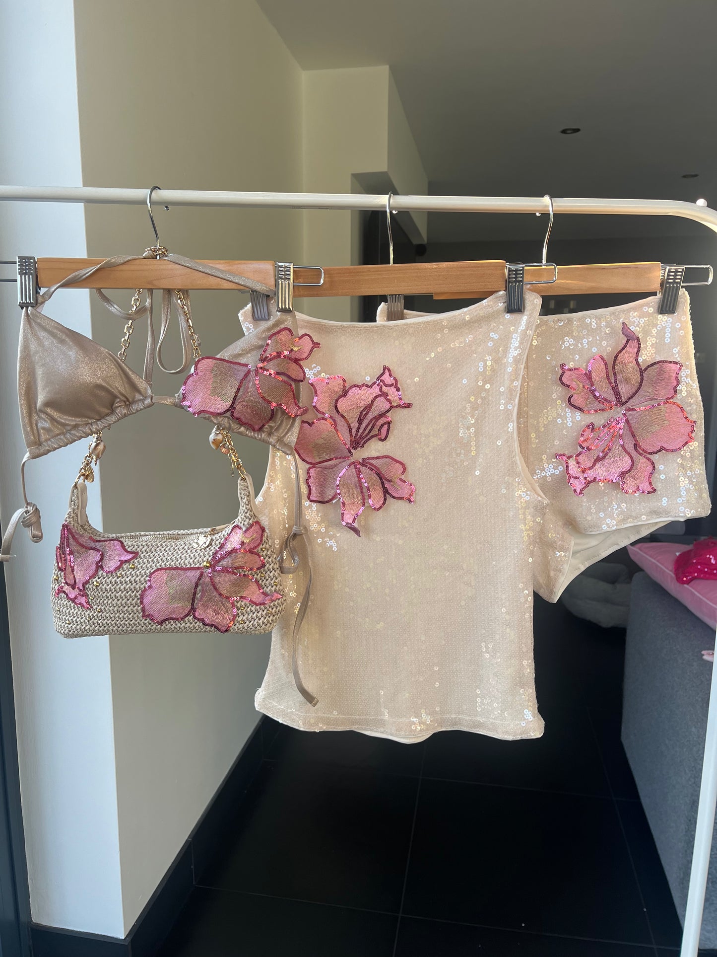 Beige Candy blossom bikini
