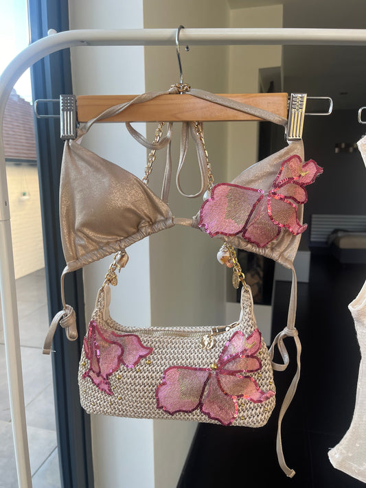 Beige Candy blossom bikini