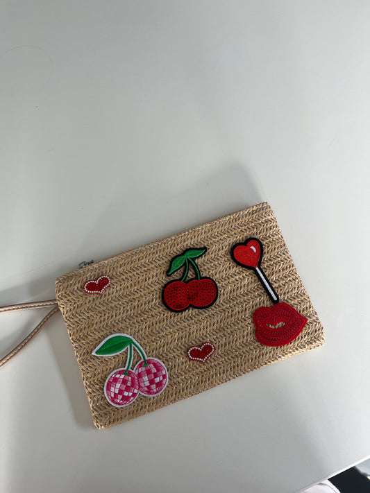Cherries clutch / pouch bag