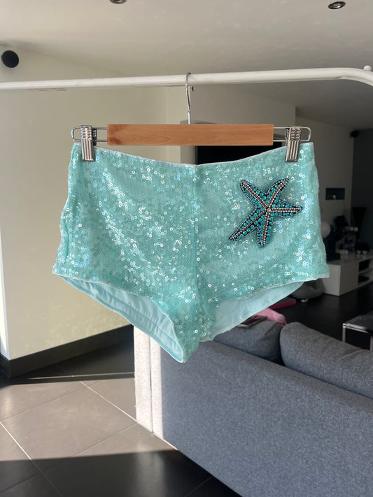 Aqua/ blue Gem starfish shorts ONLY