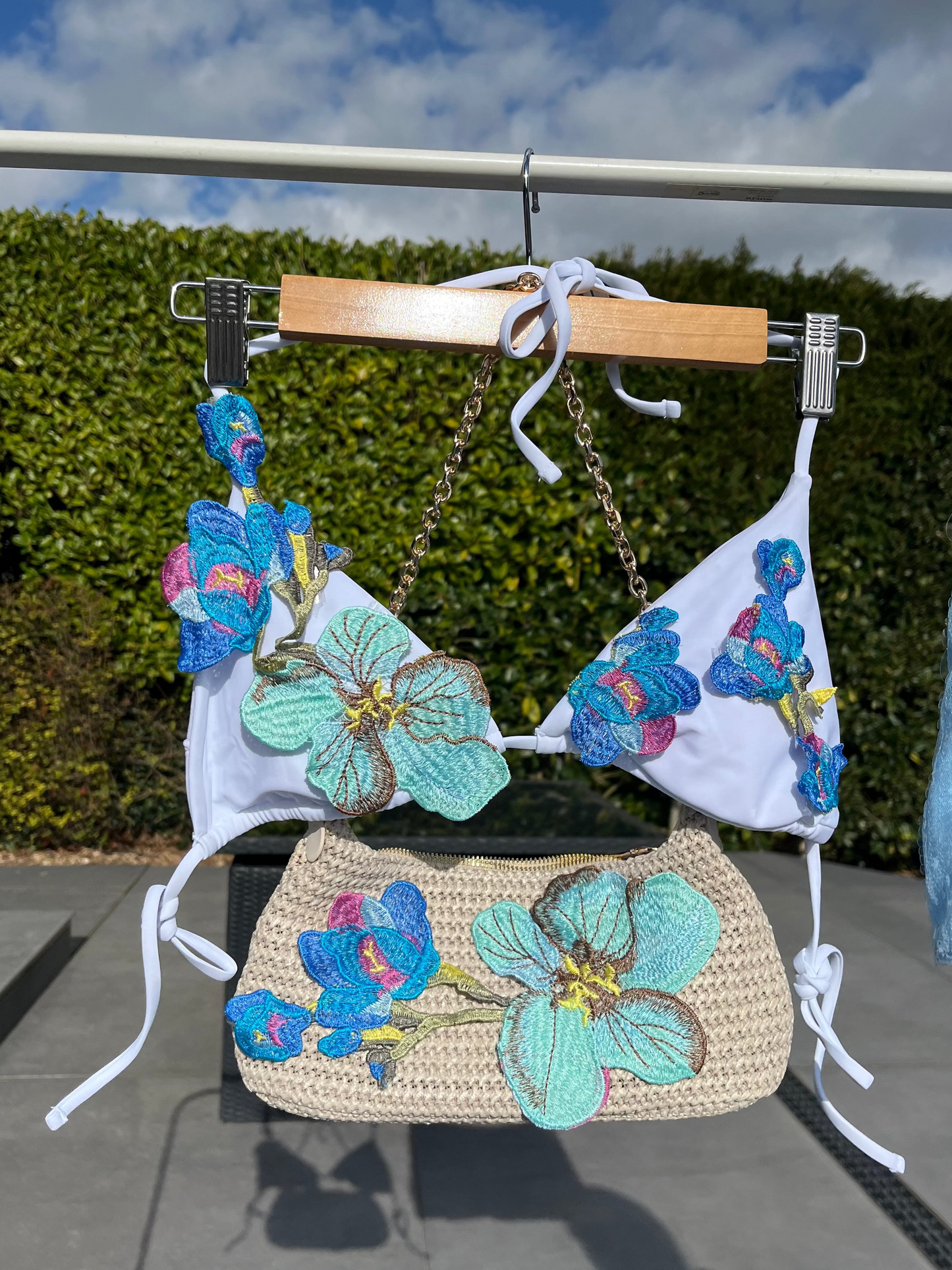 White/Blue Rosalia bikini