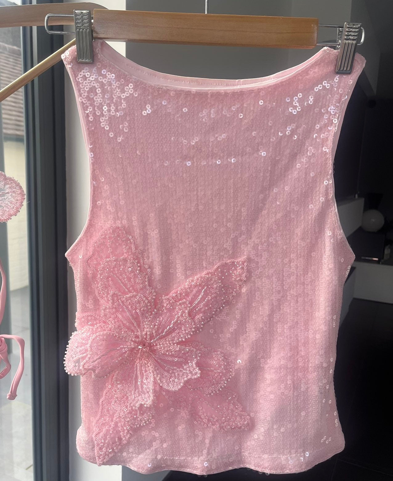 Pink Gracie sequin tank ONLY
