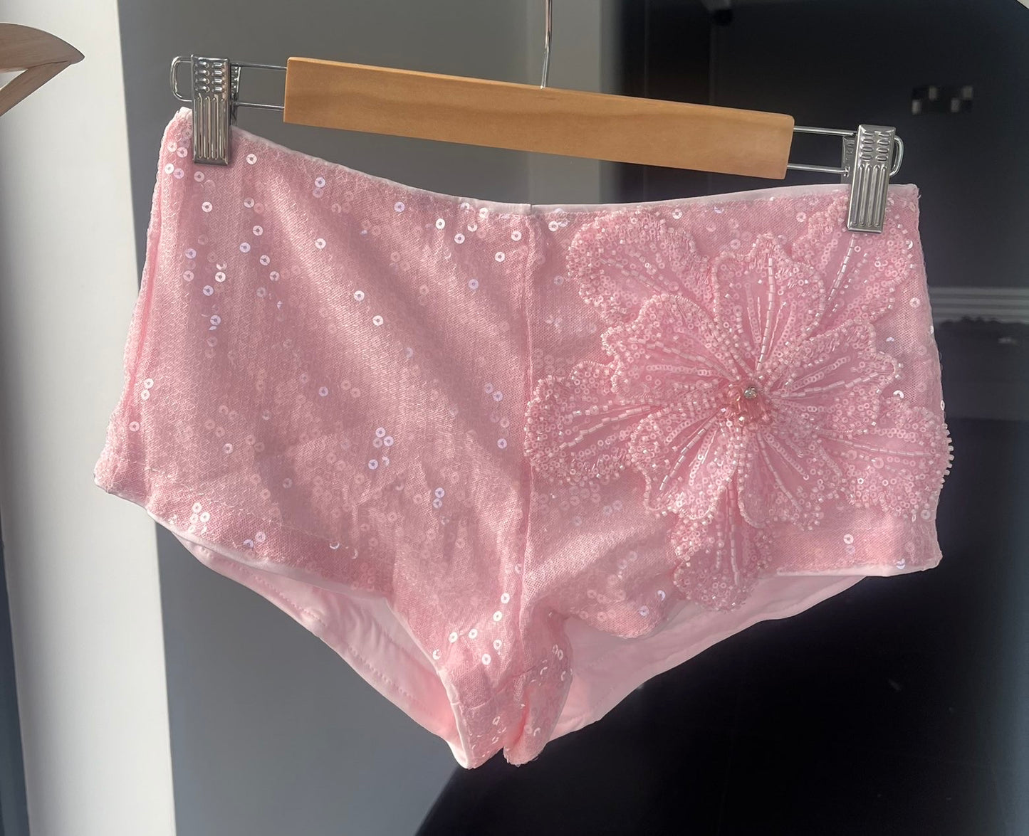 Pink Gracie sequin shorts ONLY