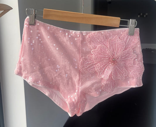 Pink Gracie sequin shorts ONLY