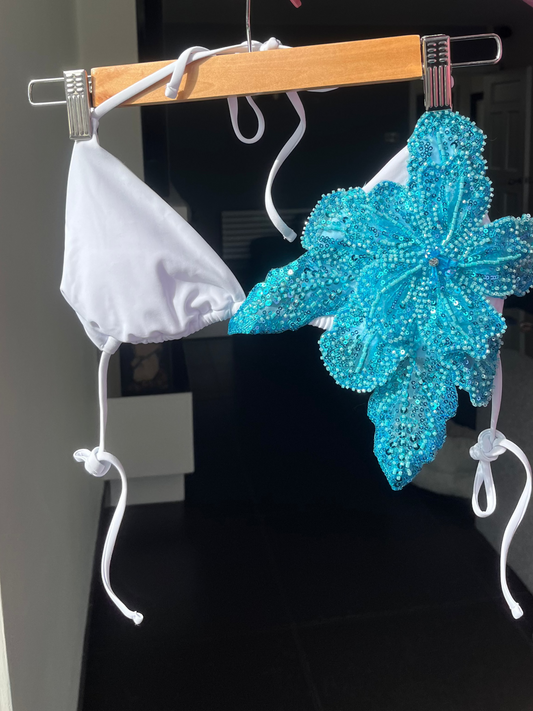White/blue Gracie bikini