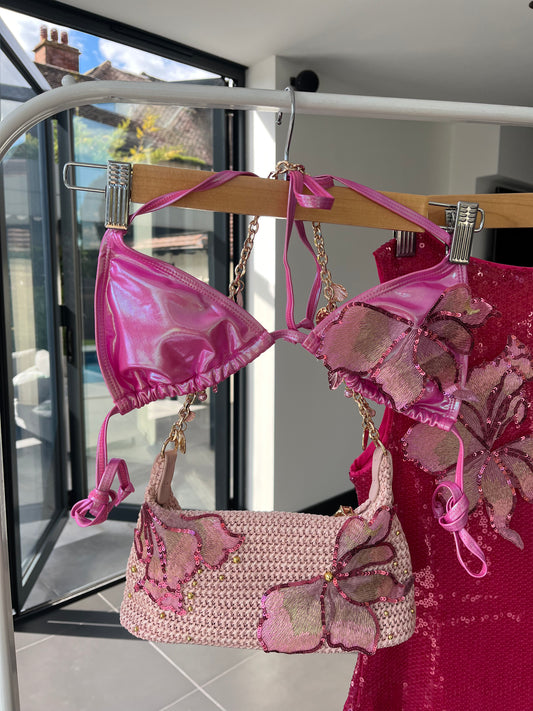 Pink shine candy blossom bikini