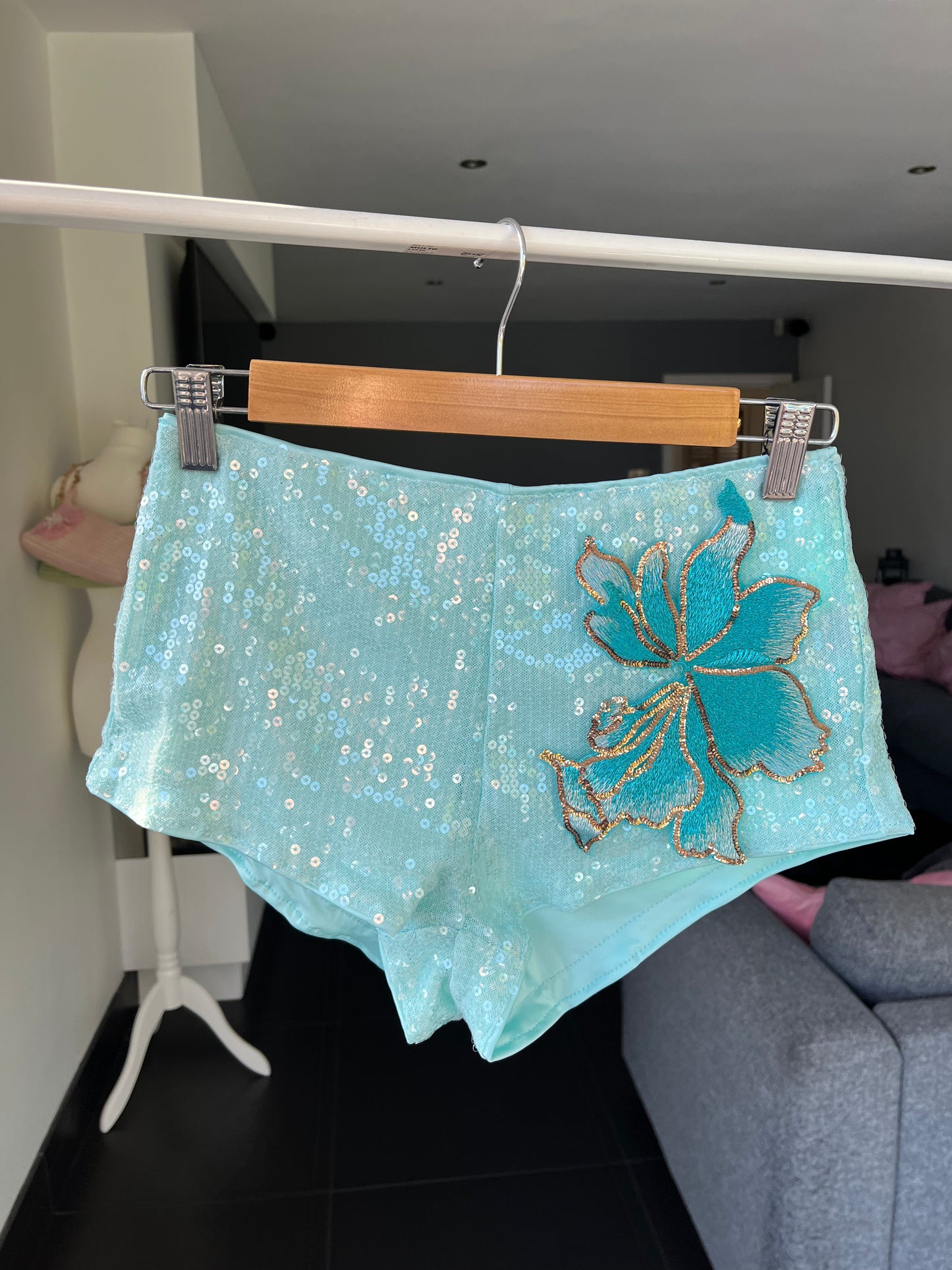 Aqua/ ocean blossom shorts ONLY