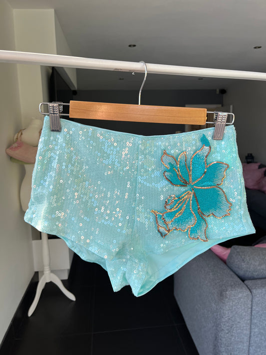 Aqua/ ocean blossom shorts ONLY