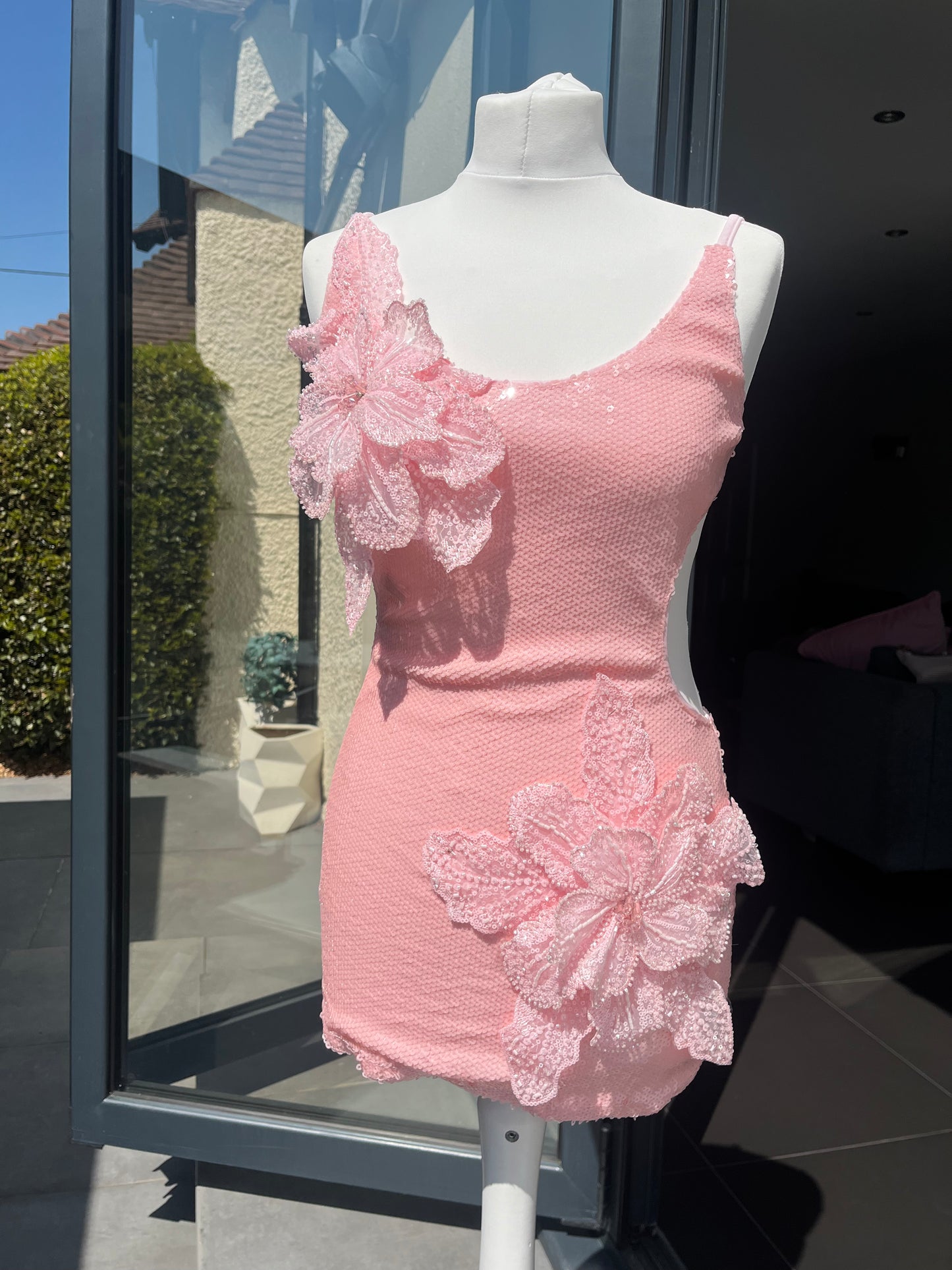 pink gracie sequin dress