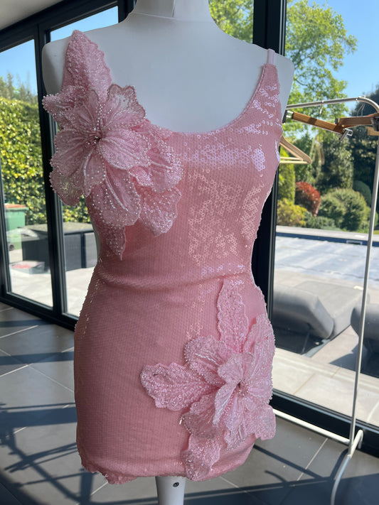 pink gracie sequin dress