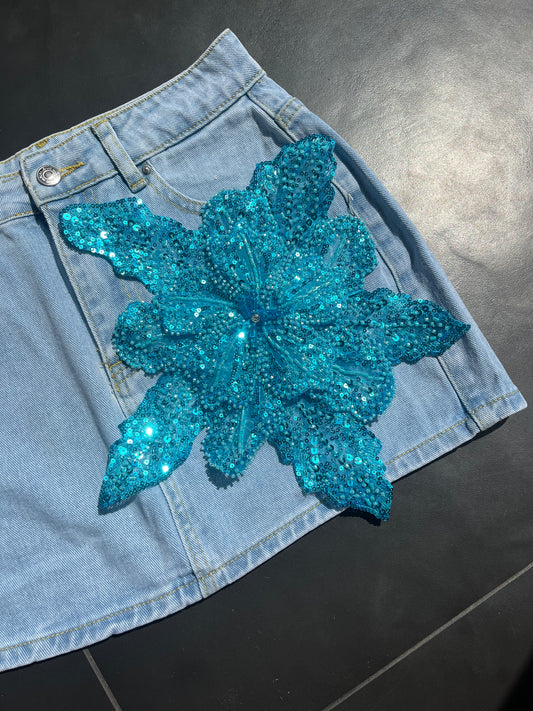 Blue gracie denim skirt