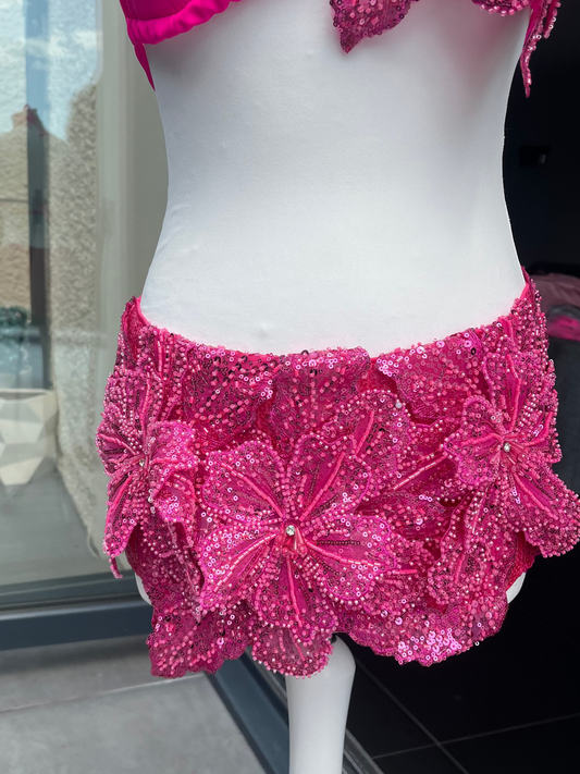 Hot Pink Gracie sequin shorts