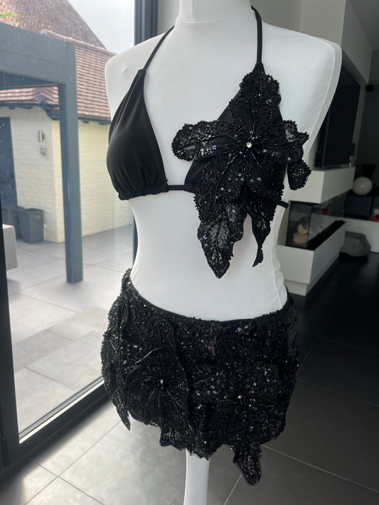Black Gracie sequin shorts