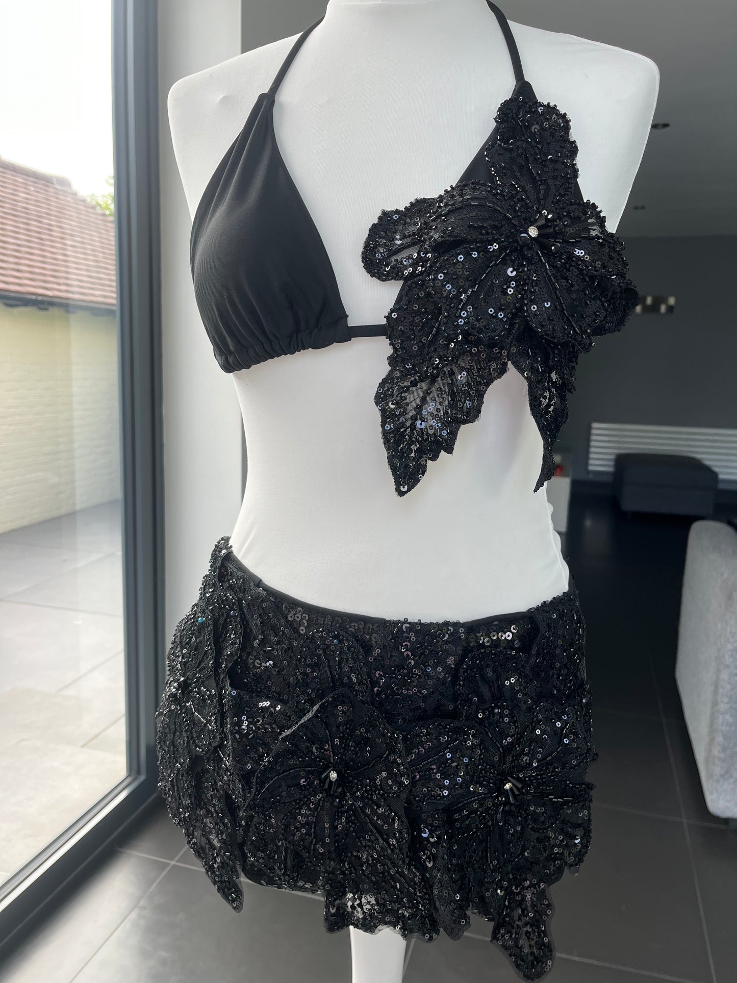 Black Gracie sequin shorts