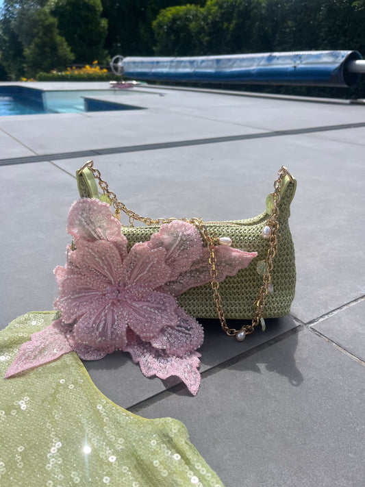 Matcha pink Gracie shoulder bag
