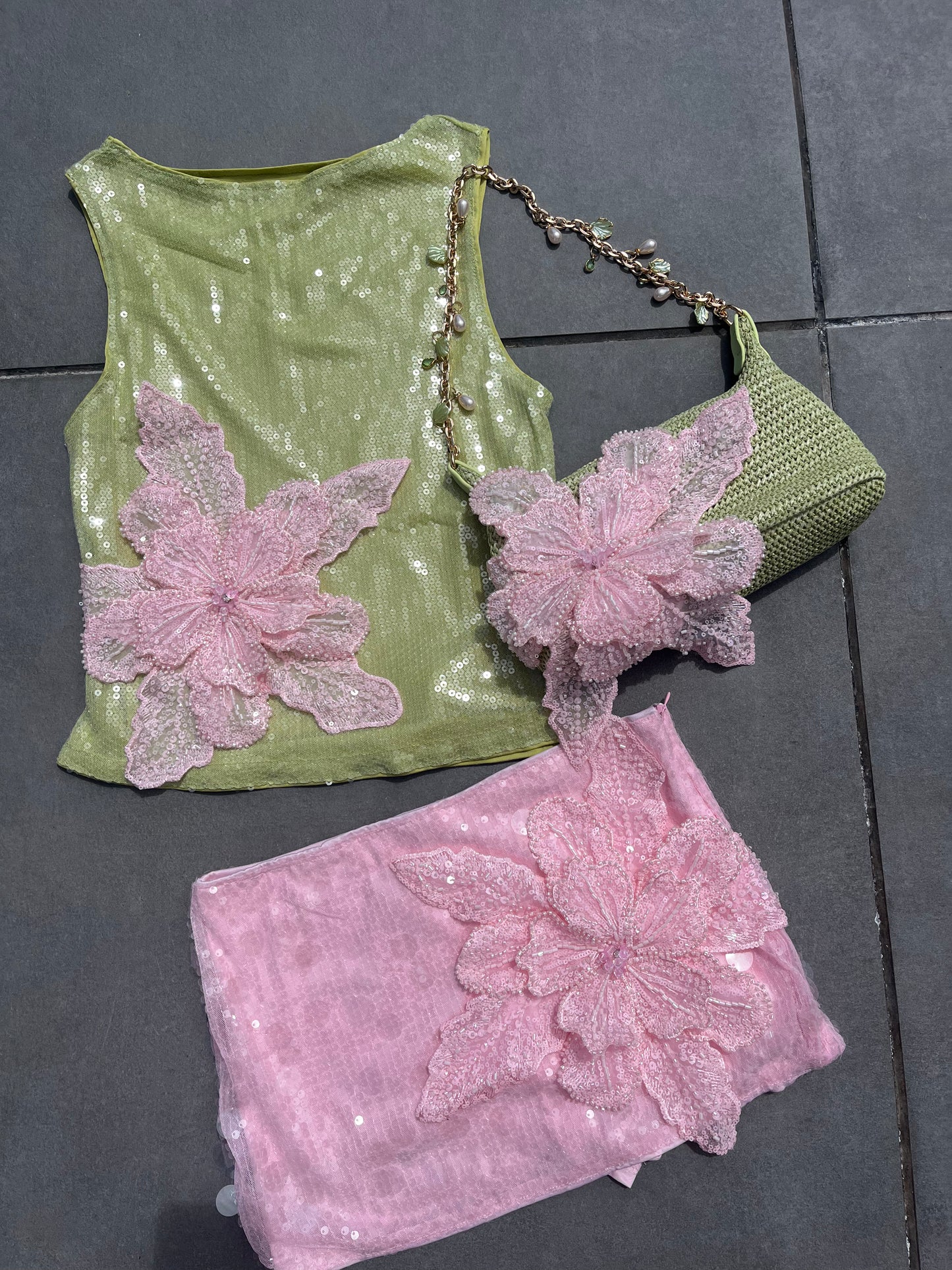 Matcha pink Gracie shoulder bag