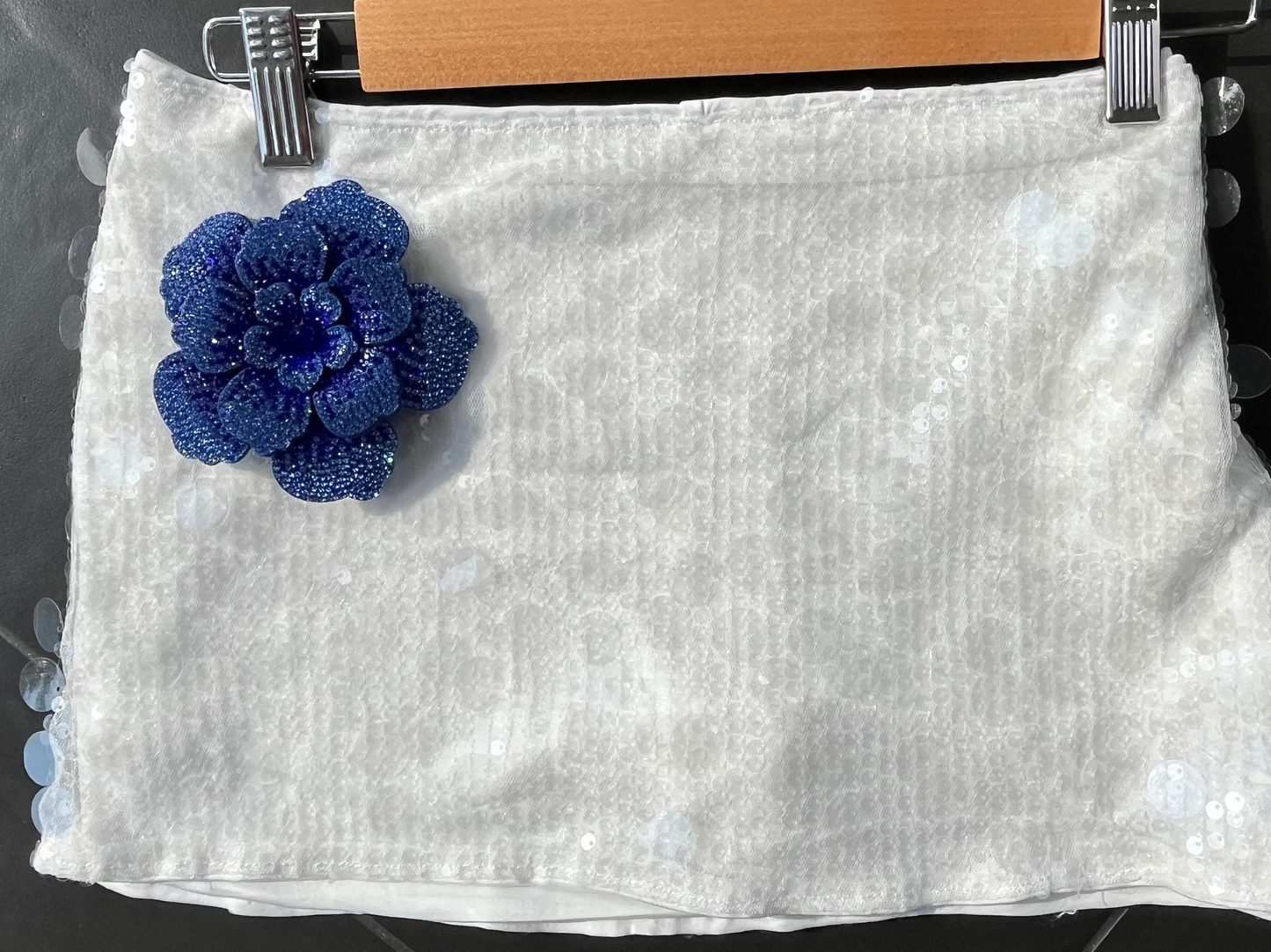 White / Blue Ava sequin skort (Copy)