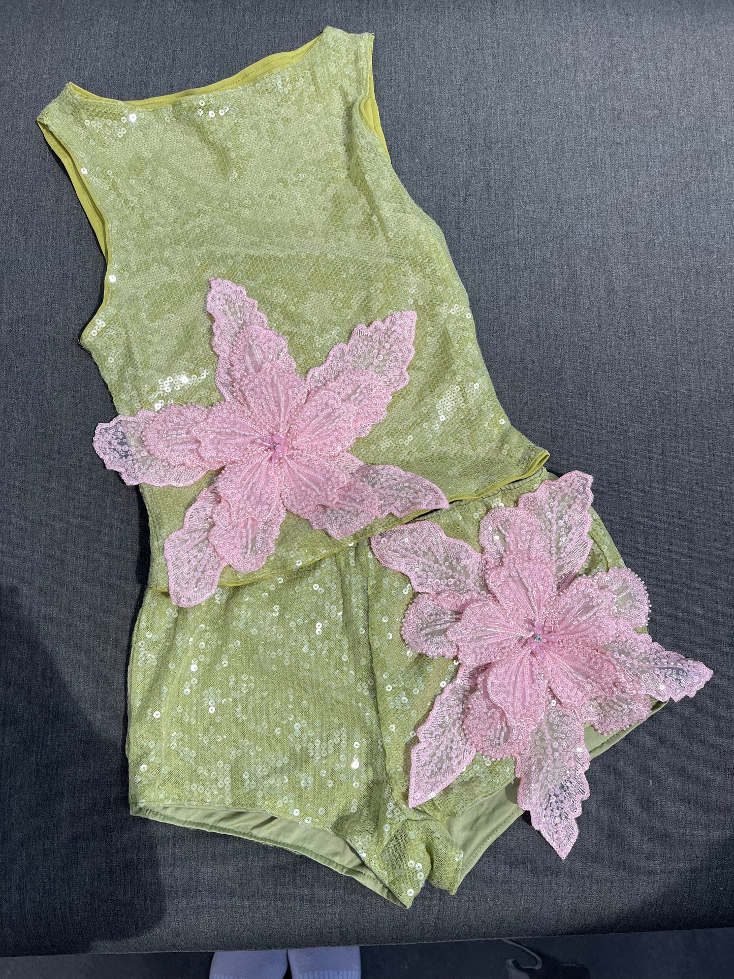 Matcha Pink Gracie sequin shorts ONLY