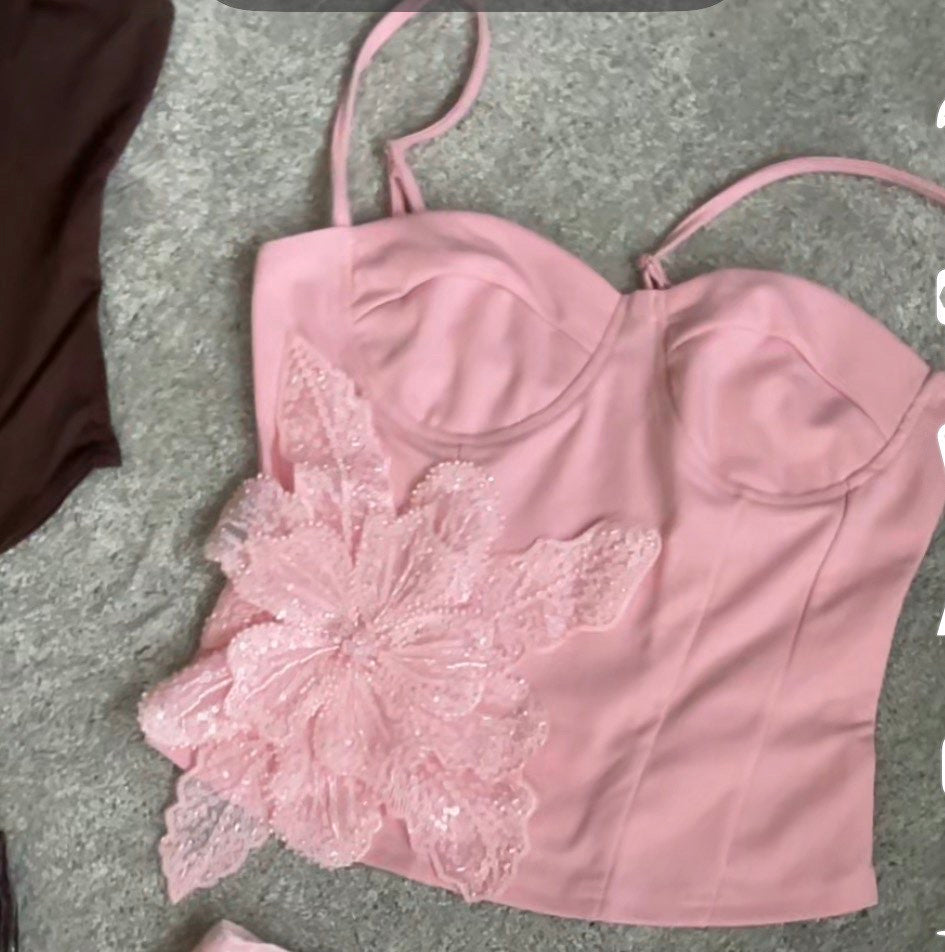Pink gracie corset top
