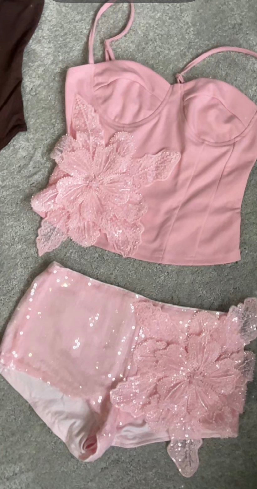 Pink gracie corset top