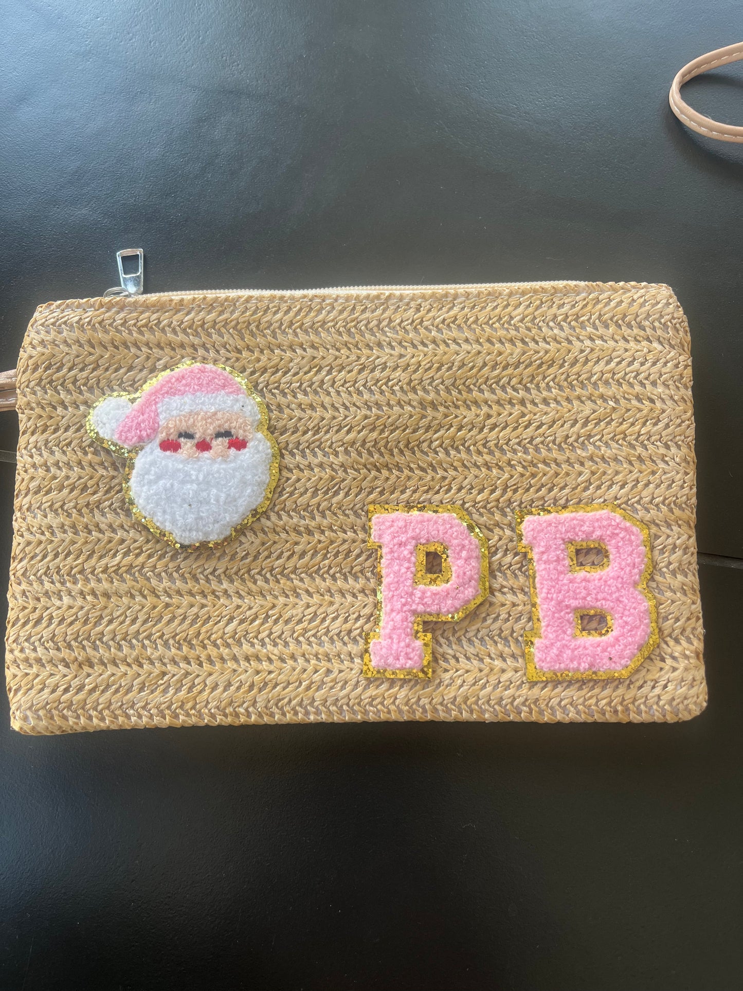 Christmas santa personalised clutch / pouch bag