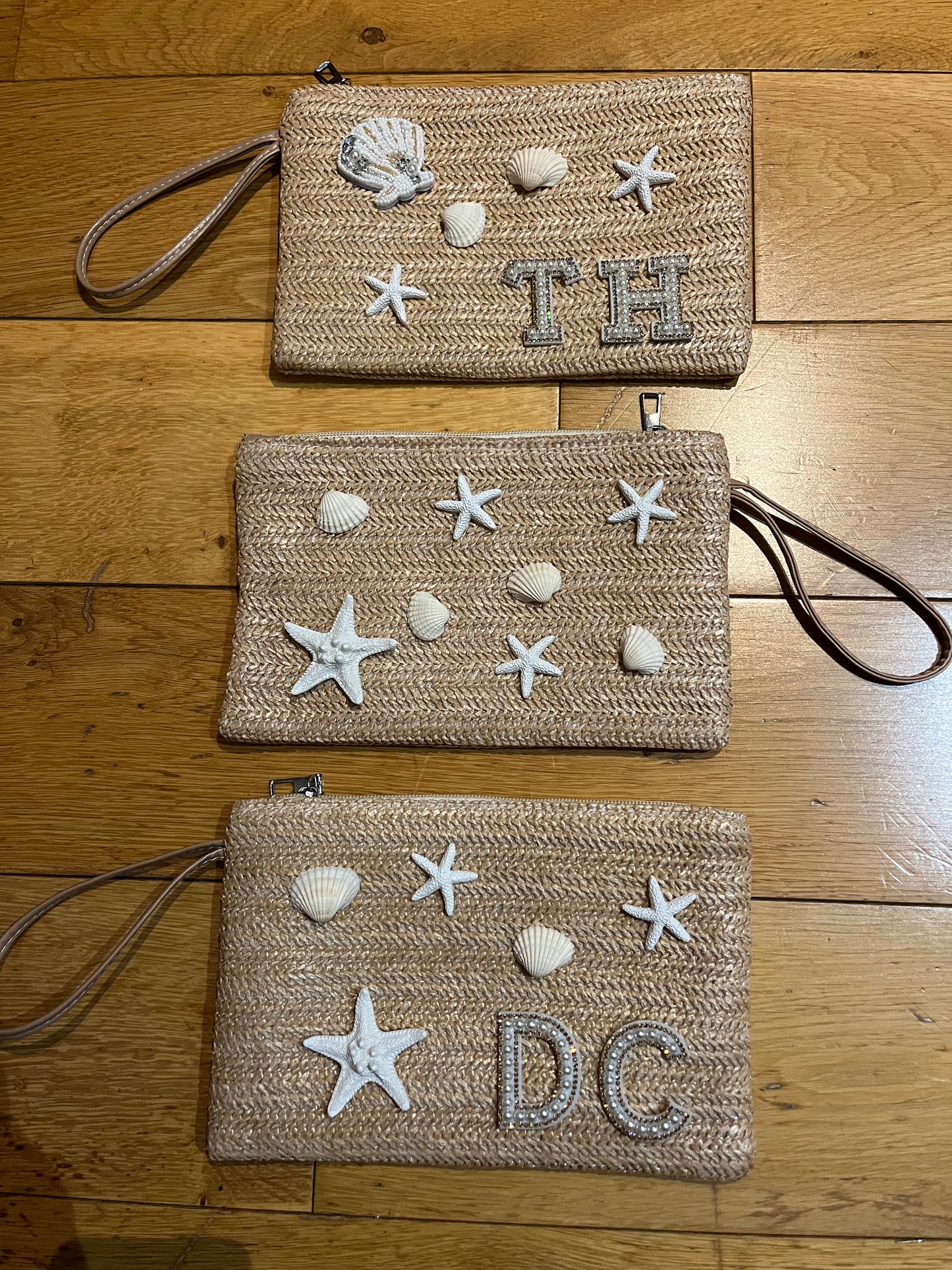 Seashell & starfish clutch / pouch bag