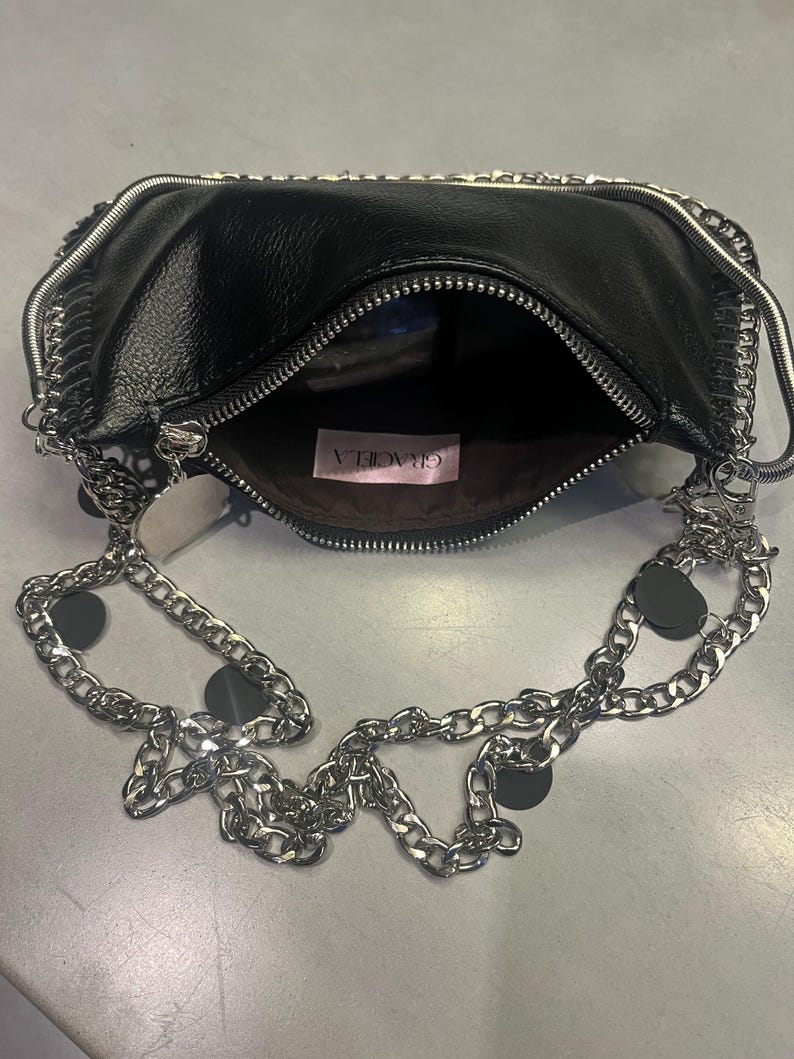 Black -Silver Bag Cowgirl Charms