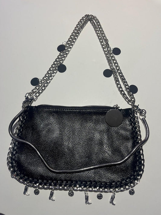 Black -Silver Bag Cowgirl Charms