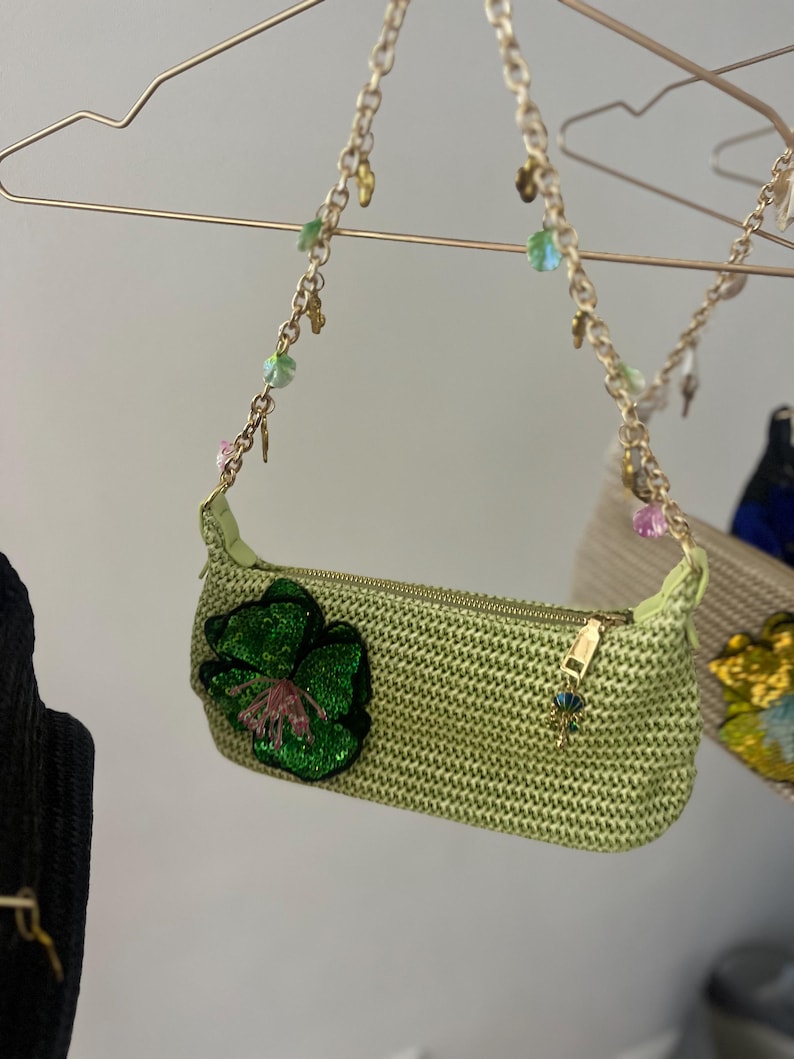 Matcha / green flora bag