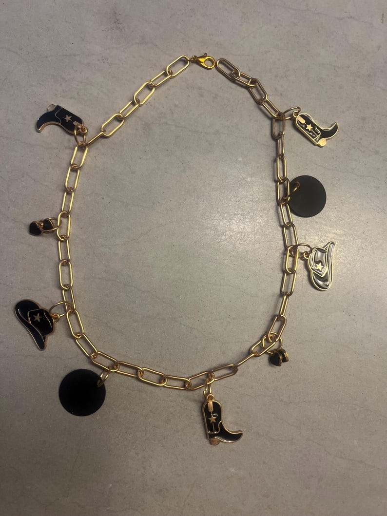 Cowgirl charm necklace
