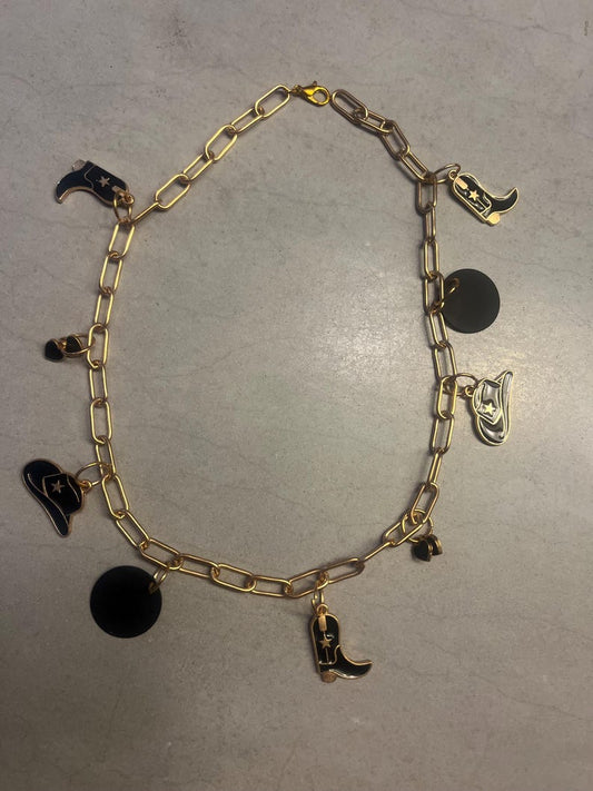 Cowgirl charm necklace
