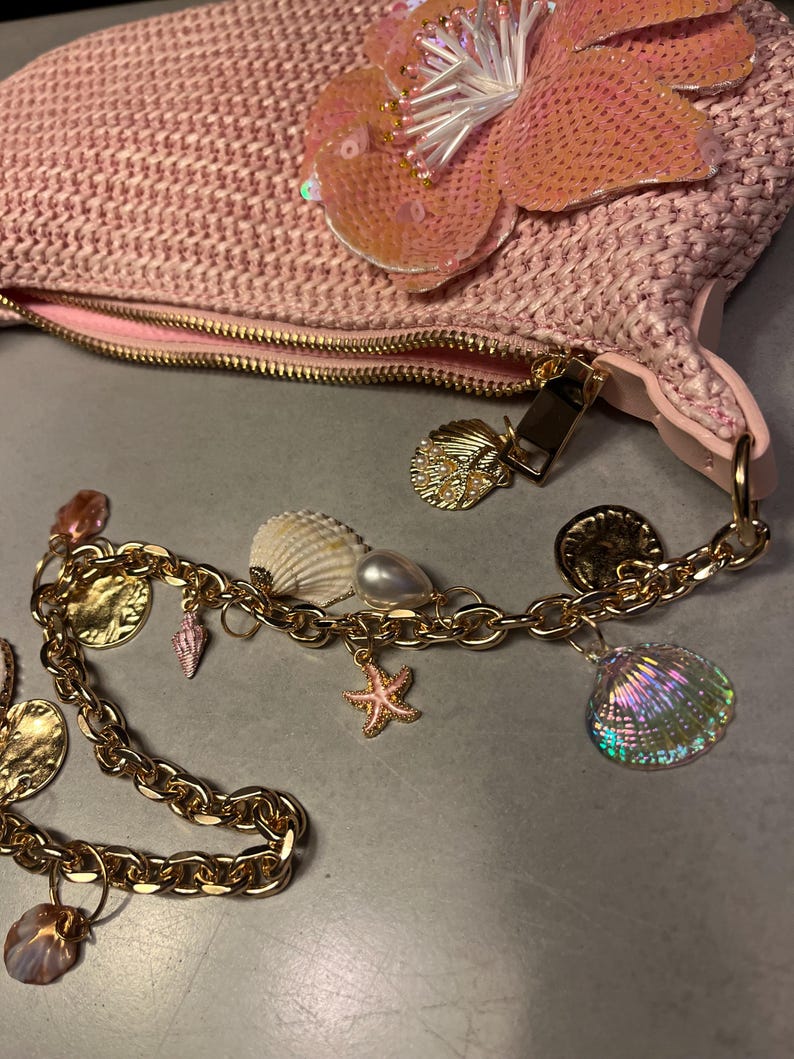 Pink Flora charm Bag