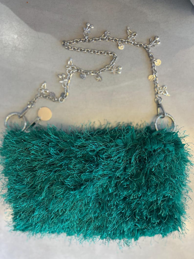 Green Fluffy bag