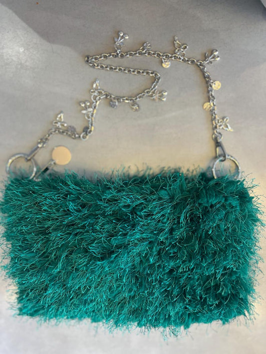 Green Fluffy bag