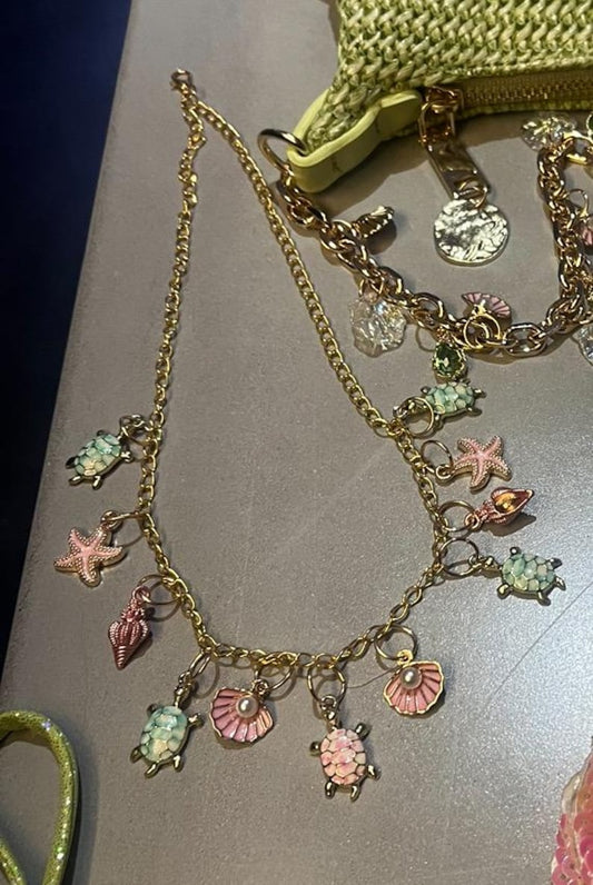 Turtle bay charm necklace