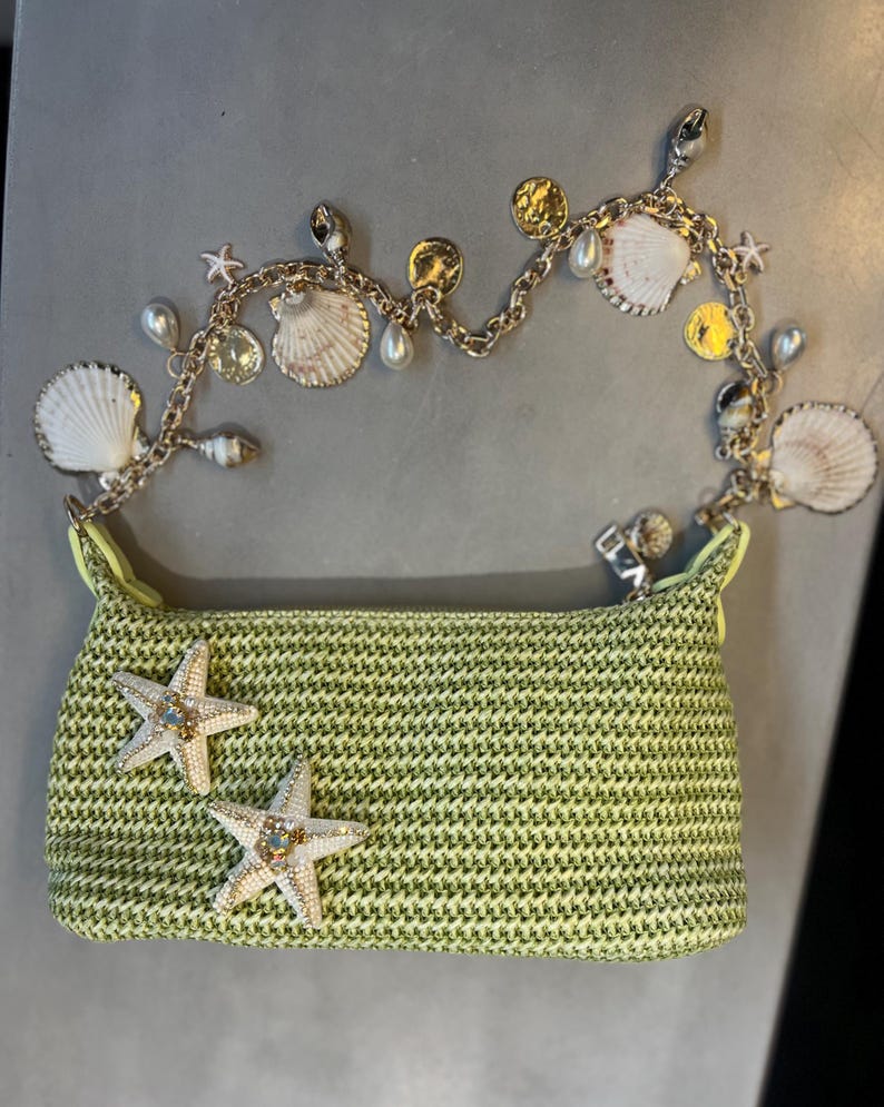 Matcha double cream starfish charm bag