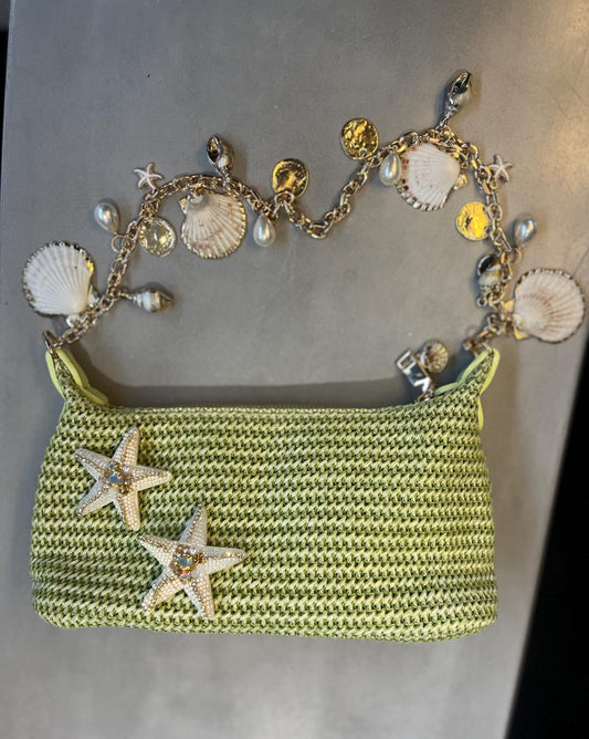 Matcha double cream starfish charm bag