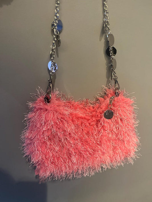 Pink fluffy bag