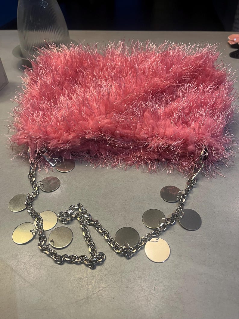 Pink fluffy bag