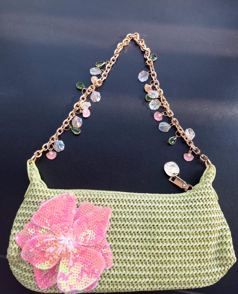Matcha / Pink Flora Bag